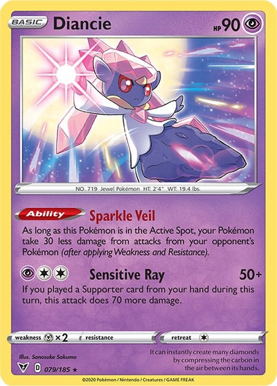 Image for Diancie (SWSH04: Vivid Voltage) (079/185) - Pokemon