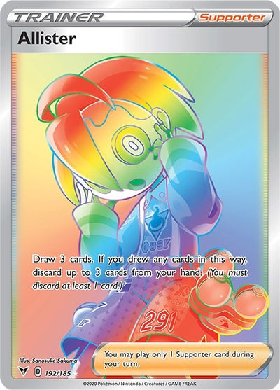 Image for Allister (Secret) (SWSH04: Vivid Voltage) (192/185) - Pokemon