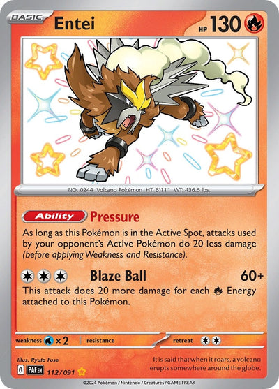 Entei (SV: Paldean Fates) (112/091) 