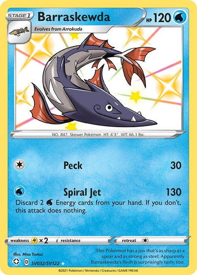 Image for Barraskewda (Shining Fates: Shiny Vault) (SV032/SV122) - Pokemon