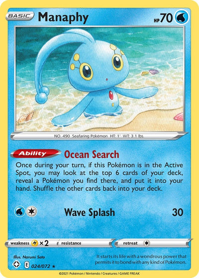 Image for Manaphy (Shining Fates) (024/072) - Pokemon
