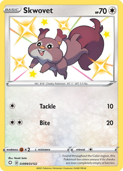 Image for Skwovet (Shining Fates: Shiny Vault) (SV099/SV122) - Pokemon
