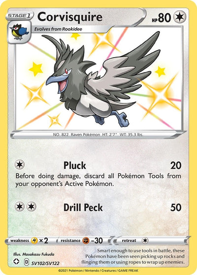 Image for Corvisquire (Shining Fates: Shiny Vault) (SV102/SV122) - Pokemon