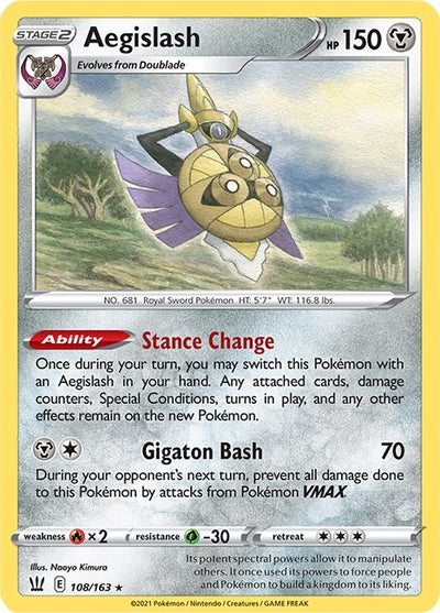 Image for Aegislash (108) (SWSH05: Battle Styles) (108/163) - Pokemon