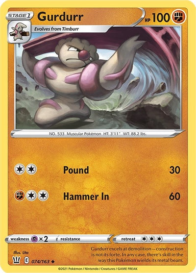 Image for Gurdurr (SWSH05: Battle Styles) (074/163) - Pokemon