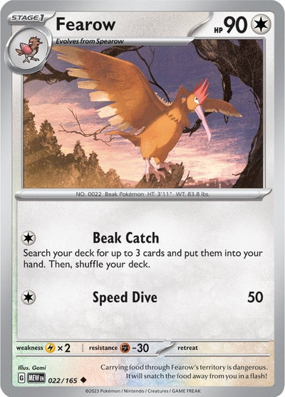 Fearow (SV: Scarlet &amp; Violet 151) (022/165) 