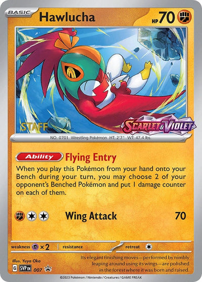 Hawlucha - 007 (Prerelease) [Staff] (SV: Scarlet &amp; Violet Promo Cards) (007) 