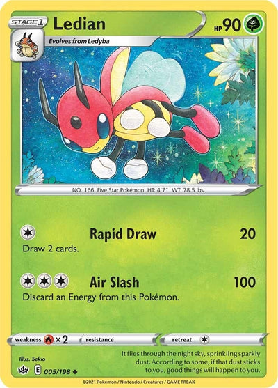 Image for Ledian (SWSH06: Chilling Reign) (005/198) - Pokemon