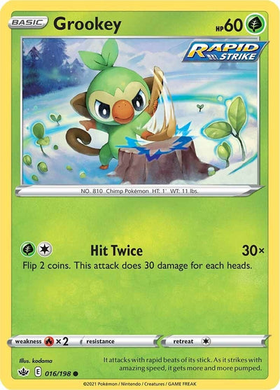 Image for Grookey (SWSH06: Chilling Reign) (016/198) - Pokemon