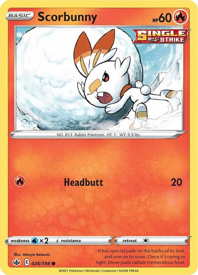 Image for Scorbunny (SWSH06: Chilling Reign) (026/198) - Pokemon