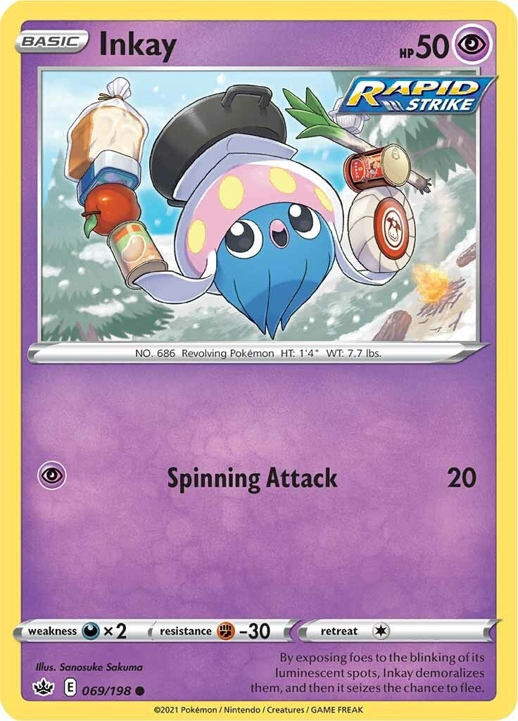 Image for Inkay (SWSH06: Chilling Reign) (069/198) - Pokemon