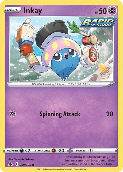 Image for Inkay (SWSH06: Chilling Reign) (069/198) - Pokemon