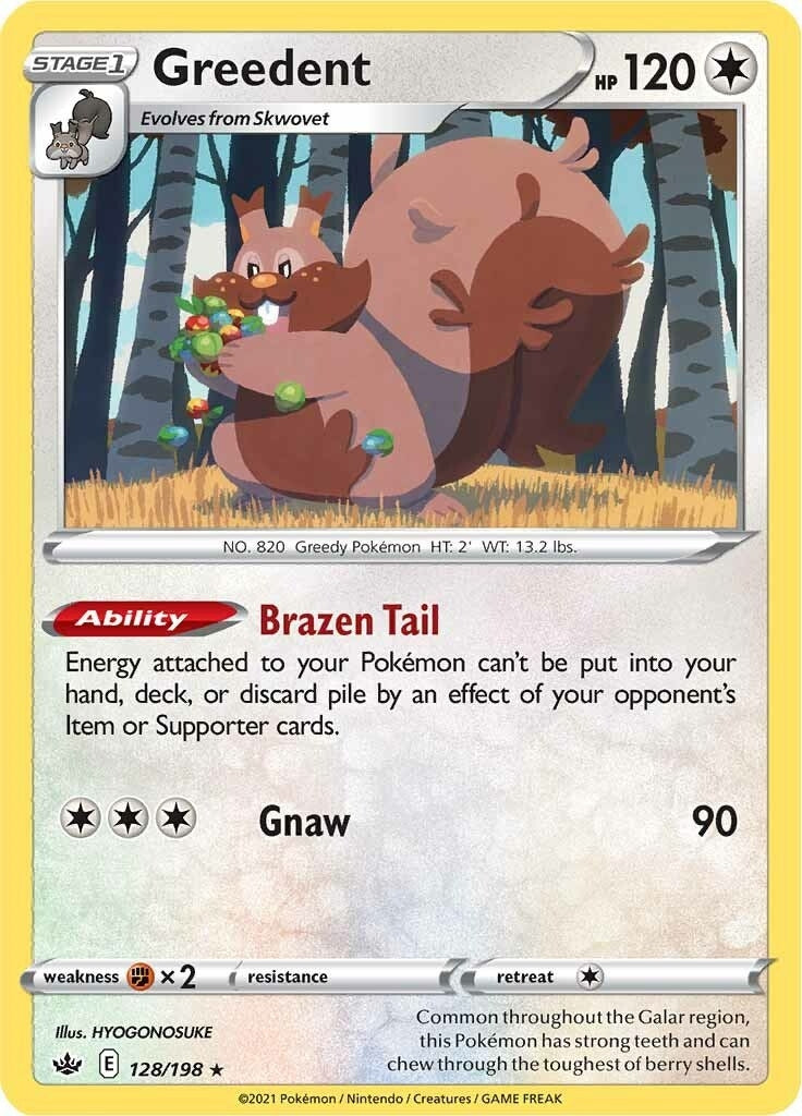 Image for Greedent (SWSH06: Chilling Reign) (128/198) - Pokemon
