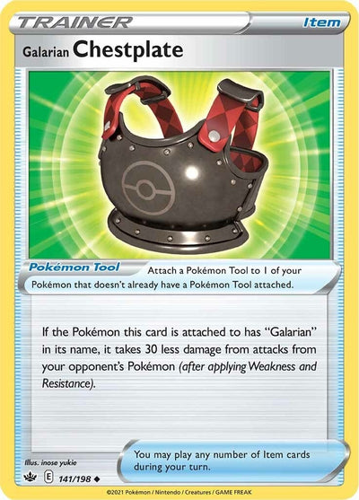 Image for Galarian Chestplate (SWSH06: Chilling Reign) (141/198) - Pokemon