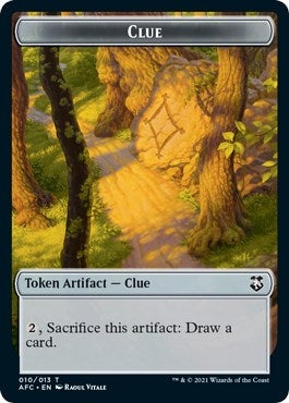 Image for Clue // Treasure Double-Sided Token (Commander: Adventures in the Forgotten Realms) (10 // 15) - Magic: The Gathering