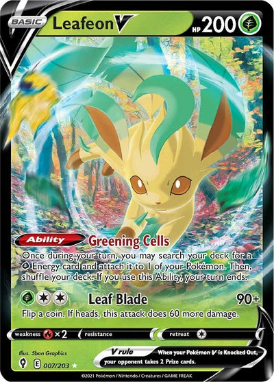 Image for Leafeon V (SWSH07: Evolving Skies) (007/203) - Pokemon
