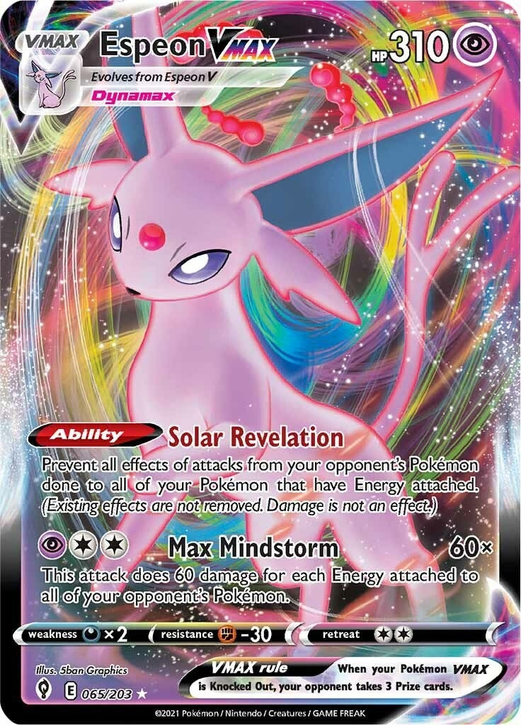 Image for Espeon VMAX (SWSH07: Evolving Skies) (065/203) - Pokemon