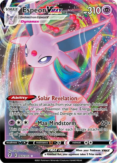 Image for Espeon VMAX (SWSH07: Evolving Skies) (065/203) - Pokemon