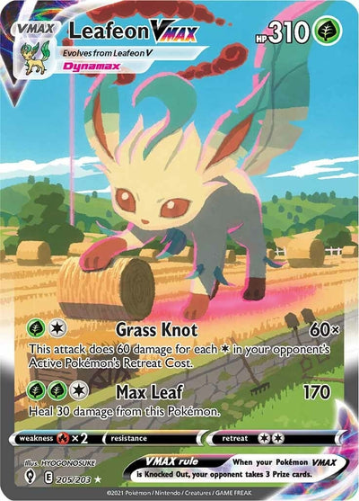 Image for Leafeon VMAX (Alternate Art Secret) (SWSH07: Evolving Skies) (205/203) - Pokemon