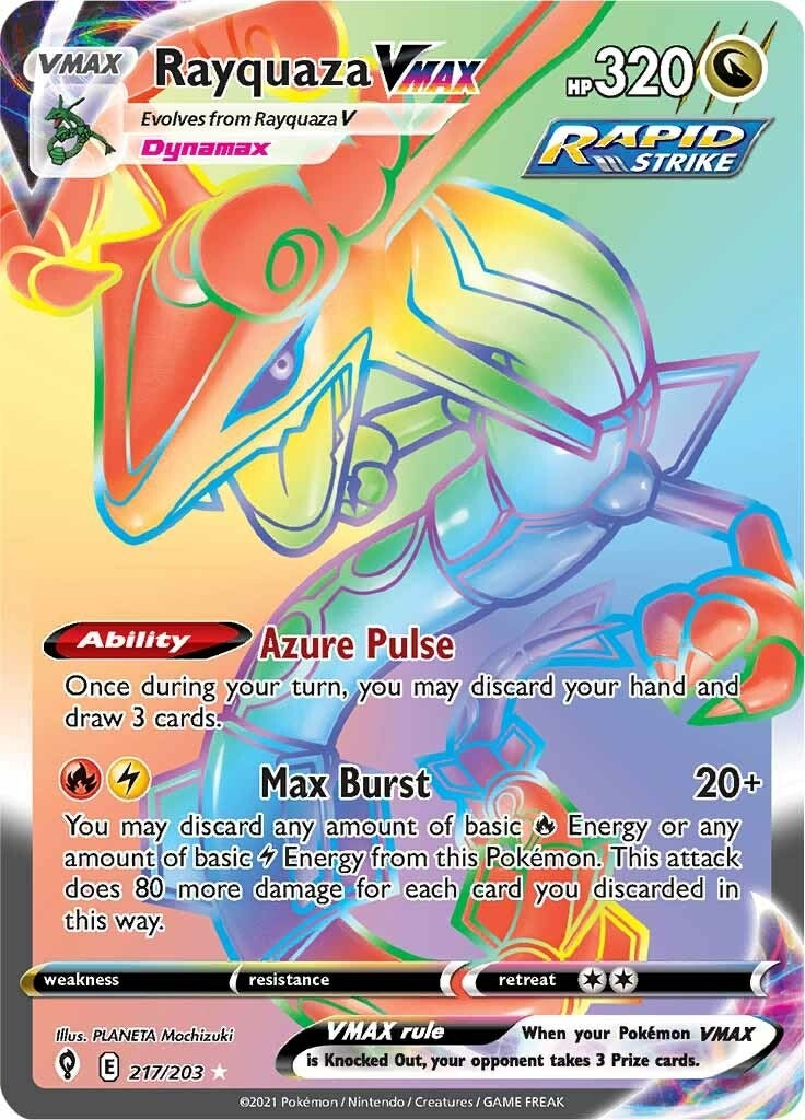 Image for Rayquaza VMAX (Secret) (SWSH07: Evolving Skies) (217/203) - Pokemon