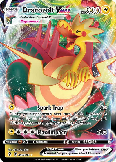 Image for Dracozolt VMAX (SWSH07: Evolving Skies) (059/203) - Pokemon