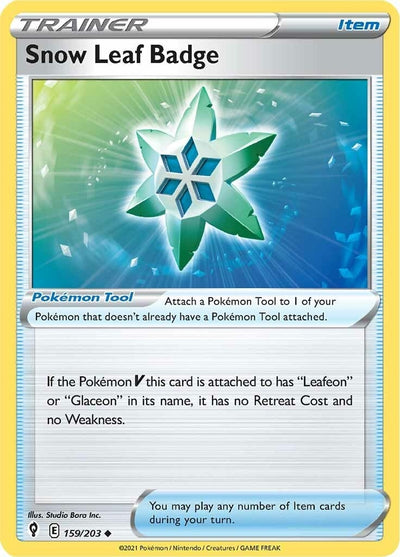 Image for Snow Leaf Badge (SWSH07: Evolving Skies) (159/203) - Pokemon
