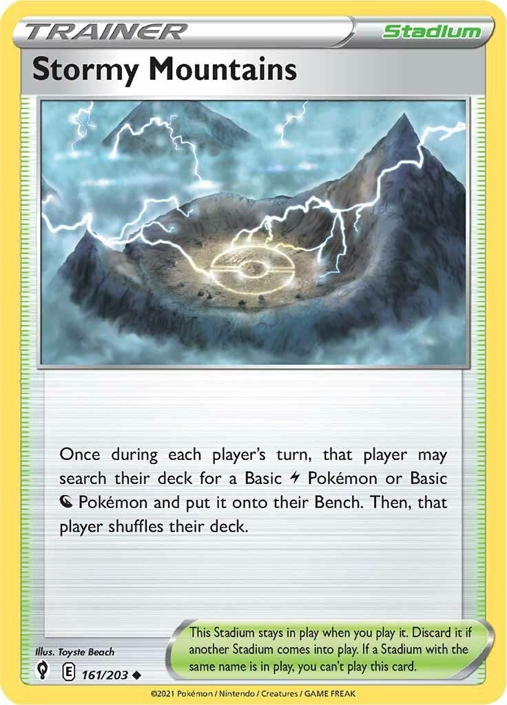 Image for Stormy Mountains (SWSH07: Evolving Skies) (161/203) - Pokemon