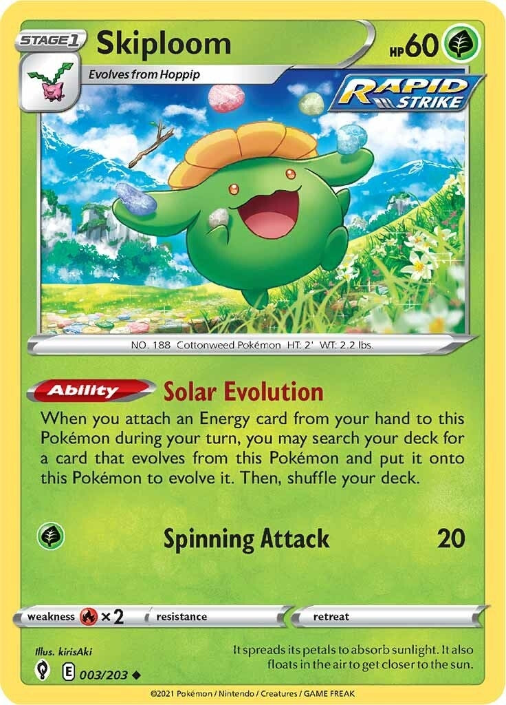 Image for Skiploom (SWSH07: Evolving Skies) (003/203) - Pokemon
