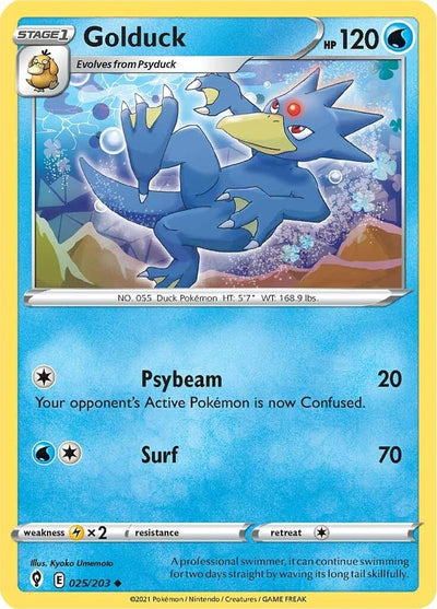 Image for Golduck (SWSH07: Evolving Skies) (025/203) - Pokemon