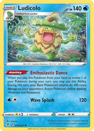 Image for Ludicolo (SWSH07: Evolving Skies) (034/203) - Pokemon