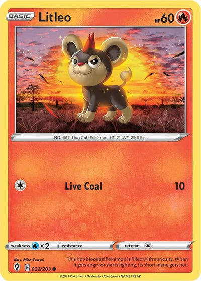 Image for Litleo (SWSH07: Evolving Skies) (022/203) - Pokemon