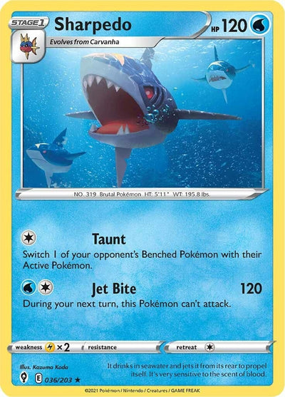 Image for Sharpedo (SWSH07: Evolving Skies) (036/203) - Pokemon