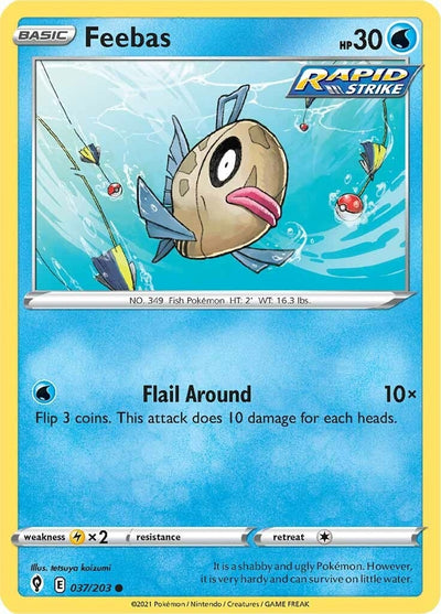 Image for Feebas (SWSH07: Evolving Skies) (037/203) - Pokemon