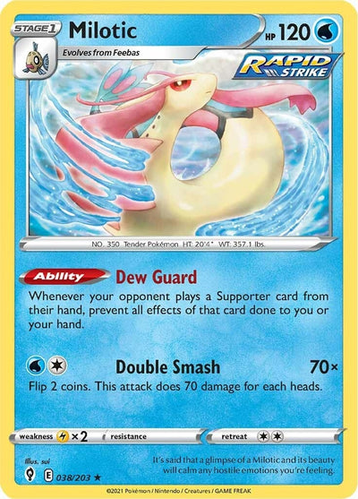 Image for Milotic (SWSH07: Evolving Skies) (038/203) - Pokemon