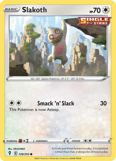 Image for Slakoth (SWSH07: Evolving Skies) (129/203) - Pokemon
