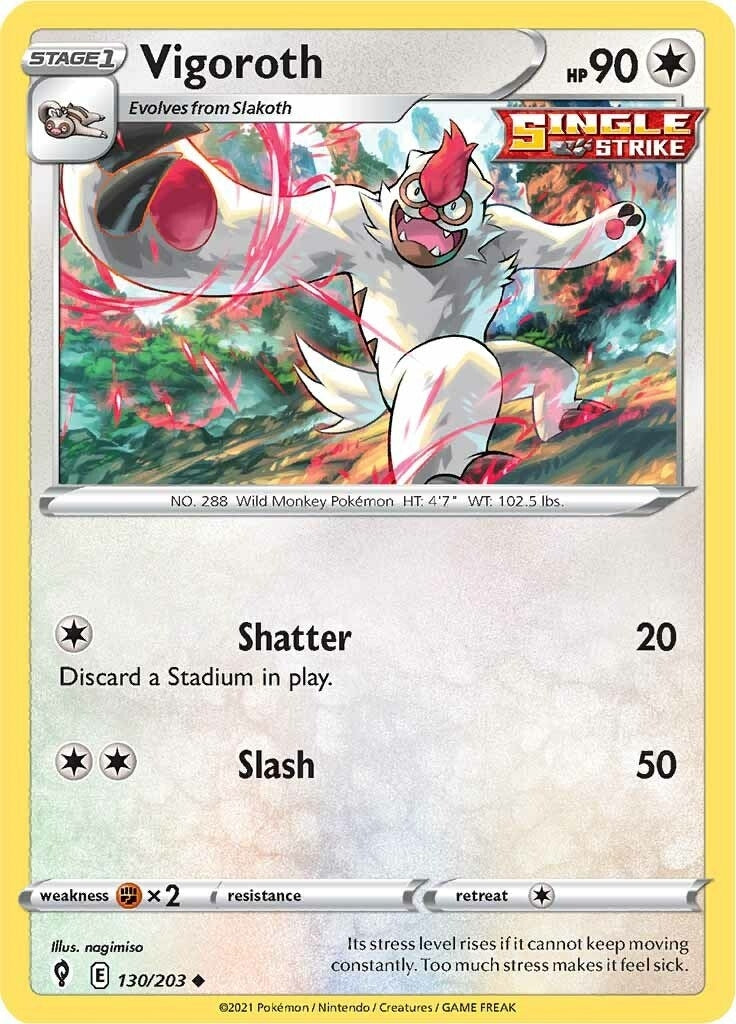 Image for Vigoroth (SWSH07: Evolving Skies) (130/203) - Pokemon