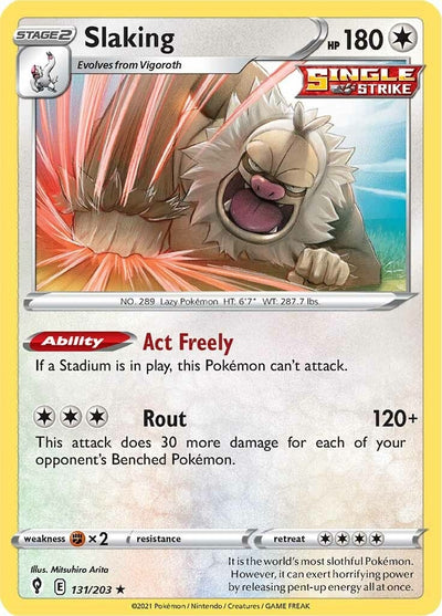 Image for Slaking (SWSH07: Evolving Skies) (131/203) - Pokemon