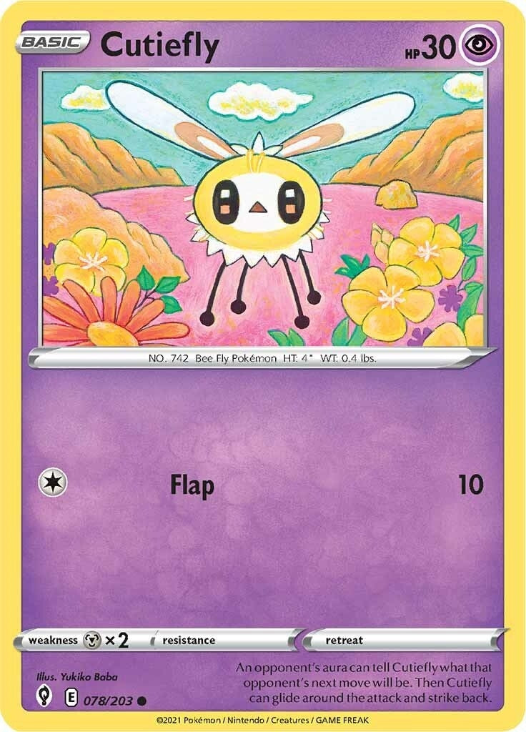 Image for Cutiefly (SWSH07: Evolving Skies) (078/203) - Pokemon