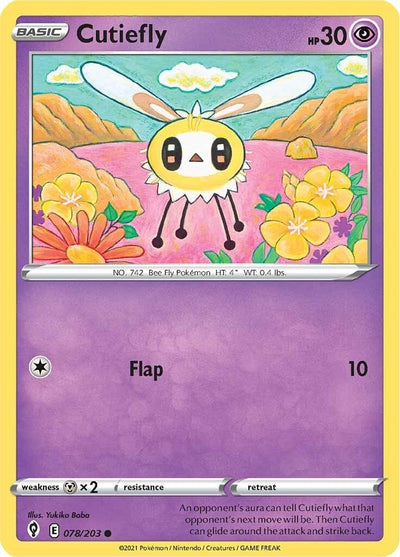 Image for Cutiefly (SWSH07: Evolving Skies) (078/203) - Pokemon