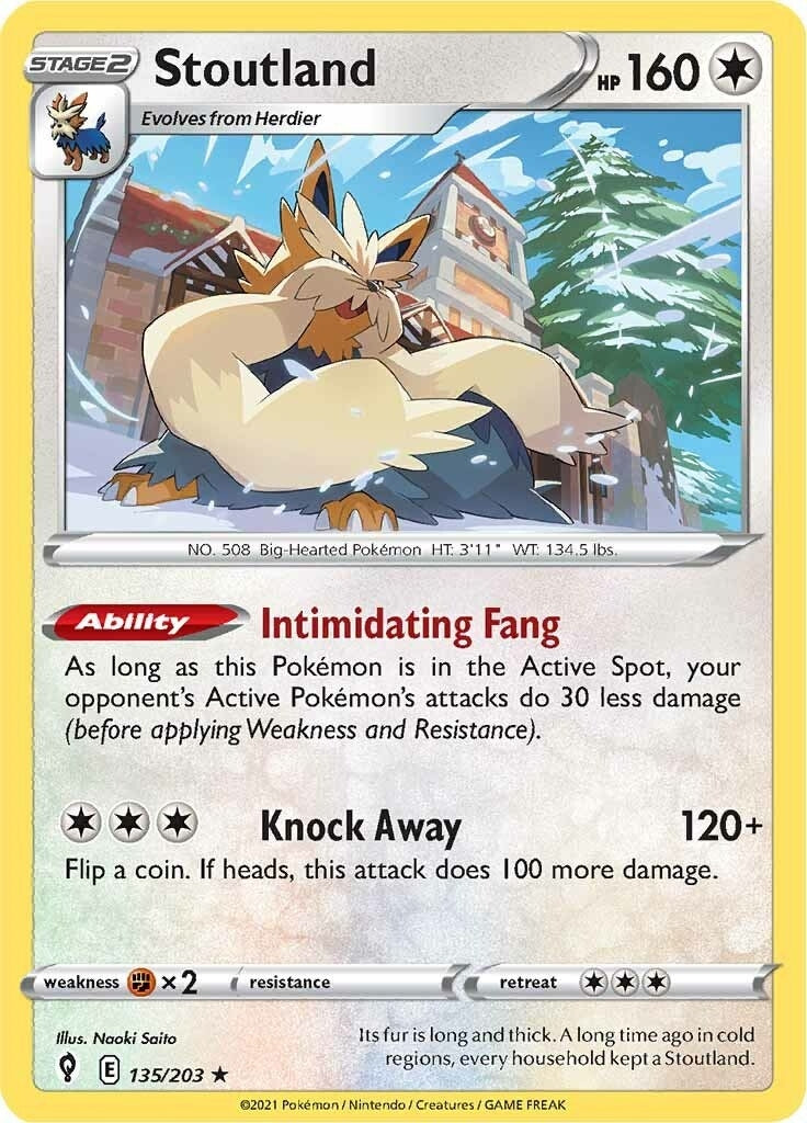 Image for Stoutland (SWSH07: Evolving Skies) (135/203) - Pokemon