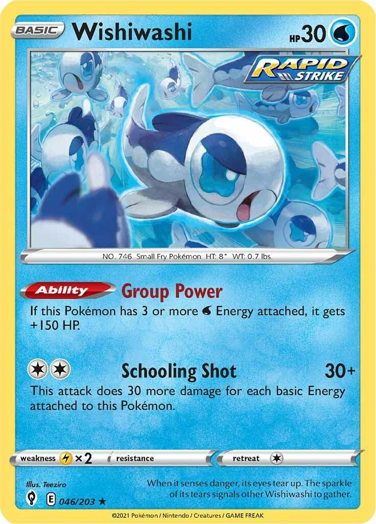 Image for Wishiwashi (SWSH07: Evolving Skies) (046/203) - Pokemon