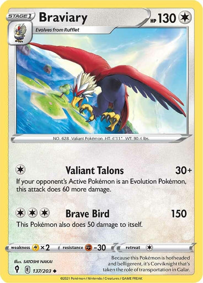 Image for Braviary (SWSH07: Evolving Skies) (137/203) - Pokemon