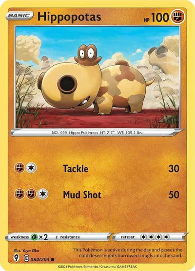 Image for Hippopotas (SWSH07: Evolving Skies) (084/203) - Pokemon