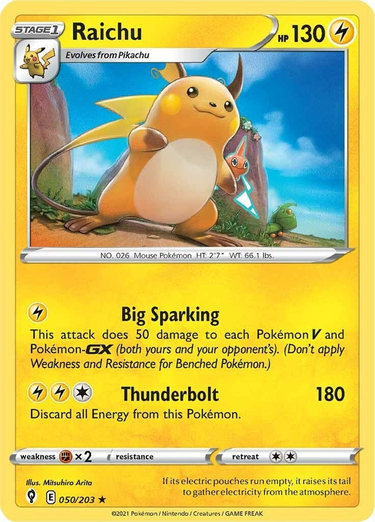 Image for Raichu (SWSH07: Evolving Skies) (050/203) - Pokemon