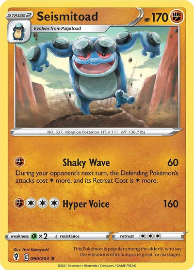 Image for Seismitoad (SWSH07: Evolving Skies) (090/203) - Pokemon
