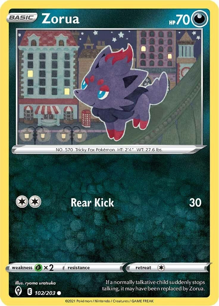Image for Zorua (SWSH07: Evolving Skies) (102/203) - Pokemon