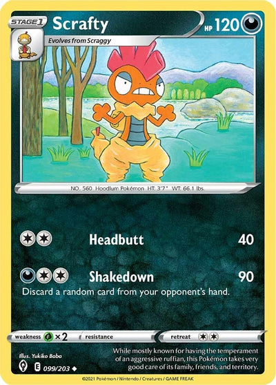 Image for Scrafty (SWSH07: Evolving Skies) (099/203) - Pokemon