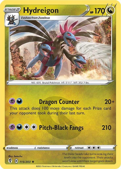Image for Hydreigon (SWSH07: Evolving Skies) (115/203) - Pokemon