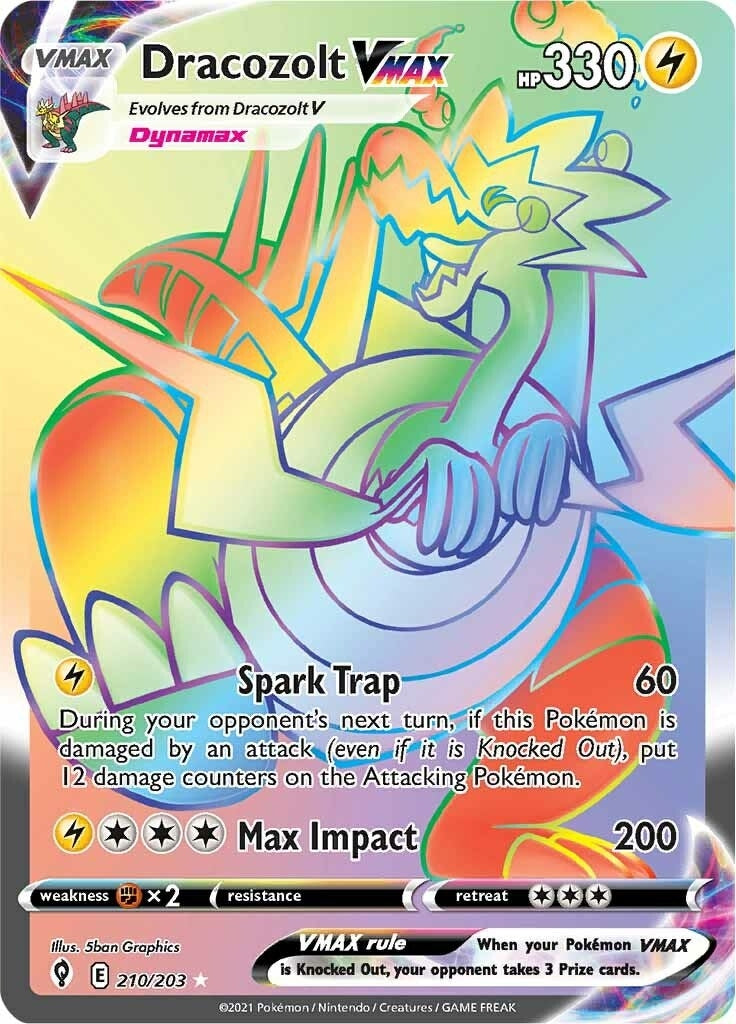 Image for Dracozolt VMAX (Secret) (SWSH07: Evolving Skies) (210/203) - Pokemon