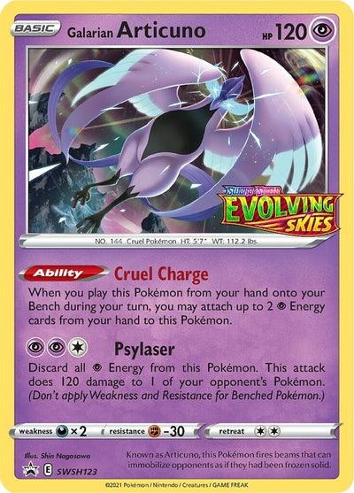 Image for Galarian Articuno - SWSH123 (Prerelease) (SWSH: Sword & Shield Promo Cards) (SWSH123) - Pokemon